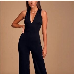 Lulu's Chic Black Sleeveless Jumpsuit